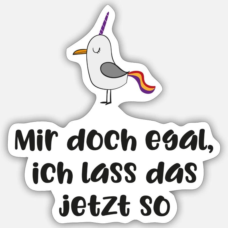 lustiger Spruch - Sticker Größe S (10 x 10 cm) - Mattweiß