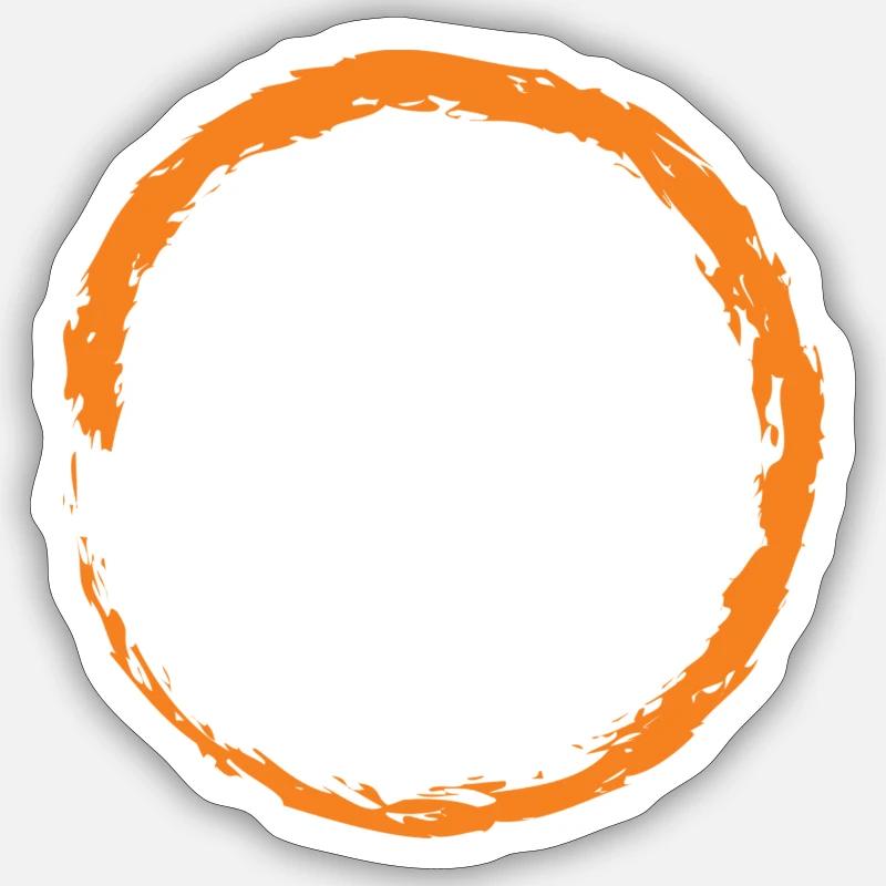 Orange circle Sticker size S (10 x 10 cm)