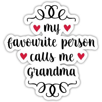 6061912 127585833 grandma - Sticker Größe S (10 x 10 cm) - Mattweiß - Vorne