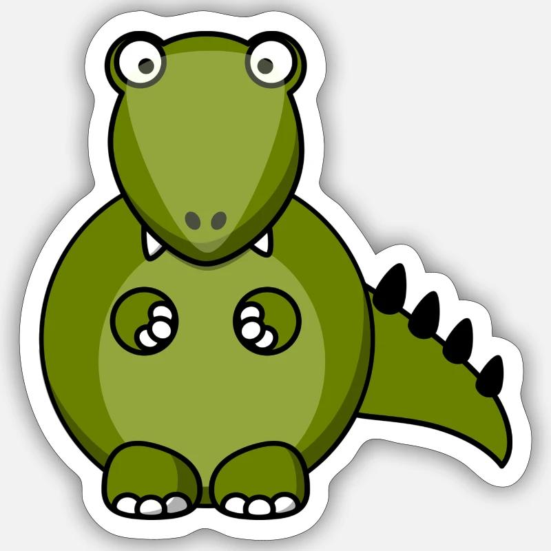 Dino - Sticker taille S (10 x 10 cm) - blanc mat
