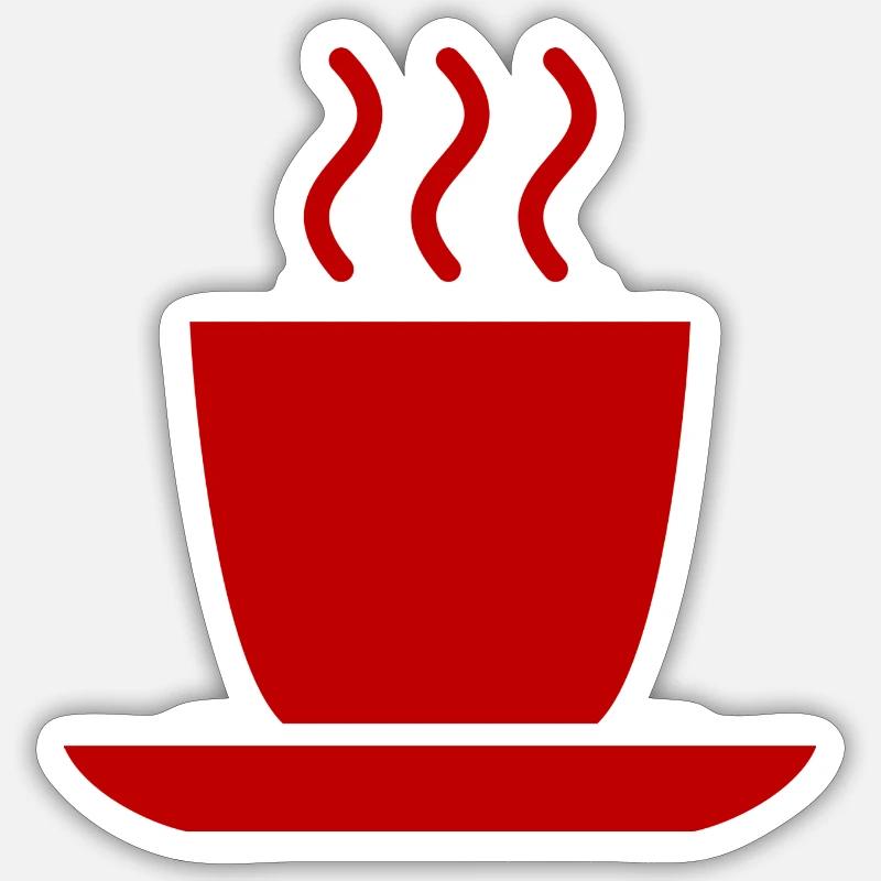 coffee cup beans cafe mug pot coffee beans191 Sticker size S (10 x 10 cm)
