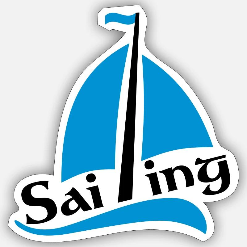 bateau à voile Sticker taille S (10 x 10 cm)