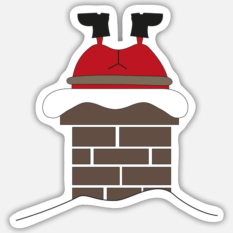 Noël - Sticker taille S (10 x 10 cm) - blanc mat
