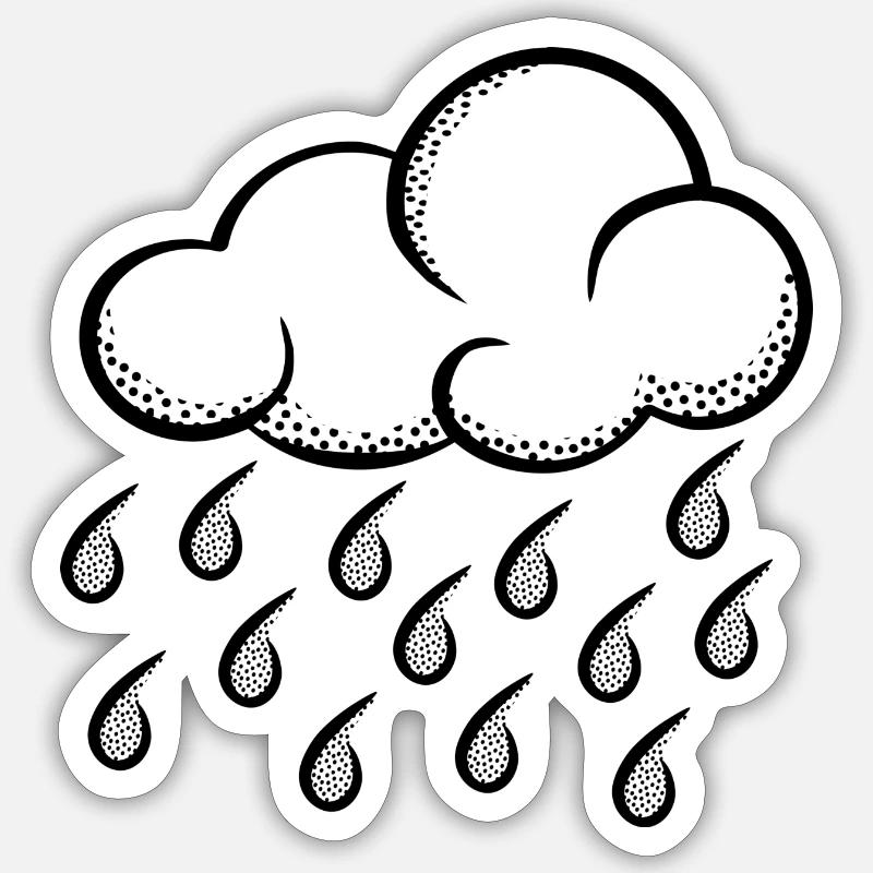 rainbow sun clouds weather rainbow sun cloud36 Sticker size S (10 x 10 cm)