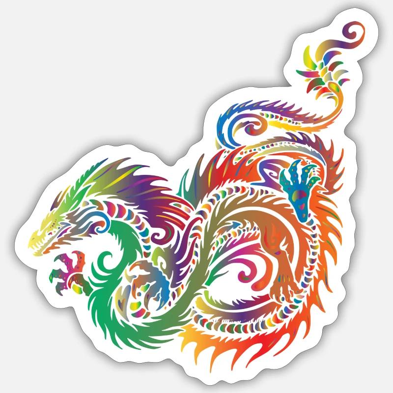 rainbow sun clouds weather rainbow sun cloud53 Sticker size S (10 x 10 cm)