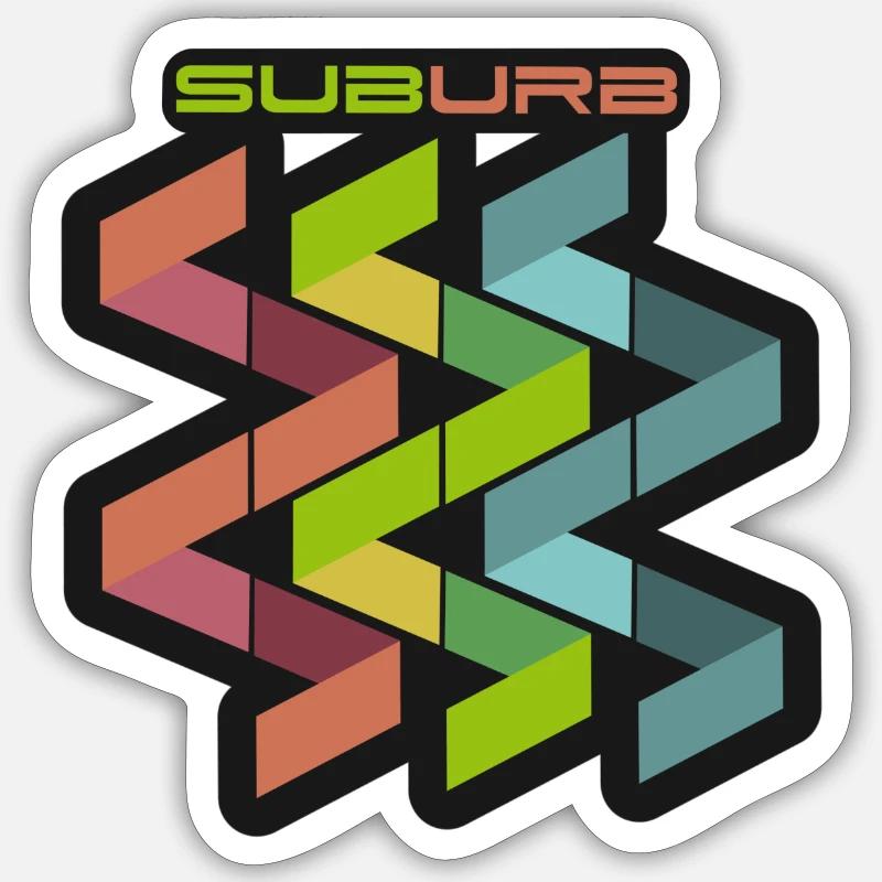 SUBURB VERTICAL Sticker size S (10 x 10 cm)
