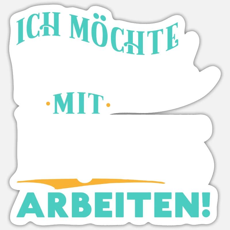 Ich möchte einmal mit Profis arbeiten - Arbeit Job - Sticker Größe S (10 x 10 cm) - Mattweiß
