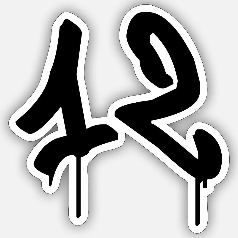 Graffiti: 12 - Sticker taille S (10 x 10 cm) - blanc mat