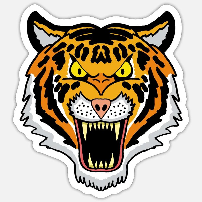 Bengal tiger - Sticker size S (10 x 10 cm) - white matte