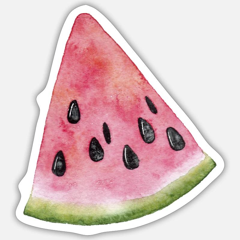Watermelon melon - Sticker size S (10 x 10 cm) - white matte