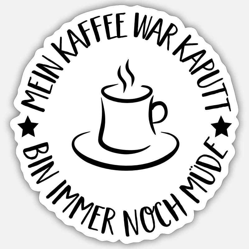 Kaffee Sticker Größe S (10 x 10 cm)