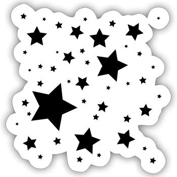 Stars - Sticker size S (10 x 10 cm) - white matte - Front