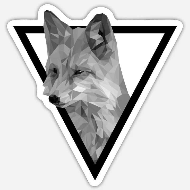 Fuchs - Sticker Größe S (10 x 10 cm) - Mattweiß