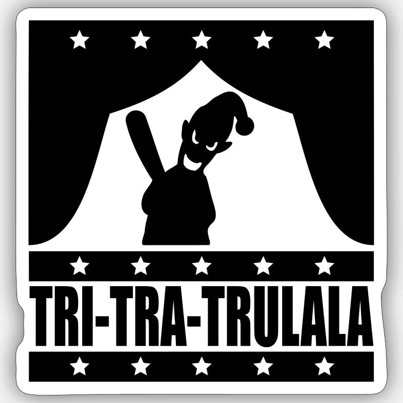 Tritratrulala - Sticker taille S (10 x 10 cm) - blanc mat