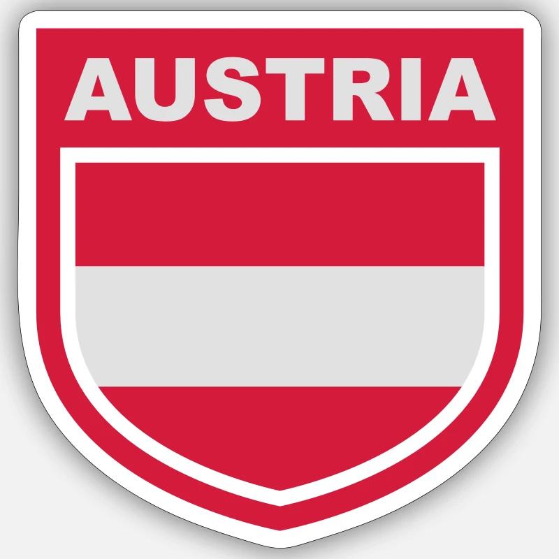 austria_emblem - Sticker Größe S (10 x 10 cm) - Mattweiß