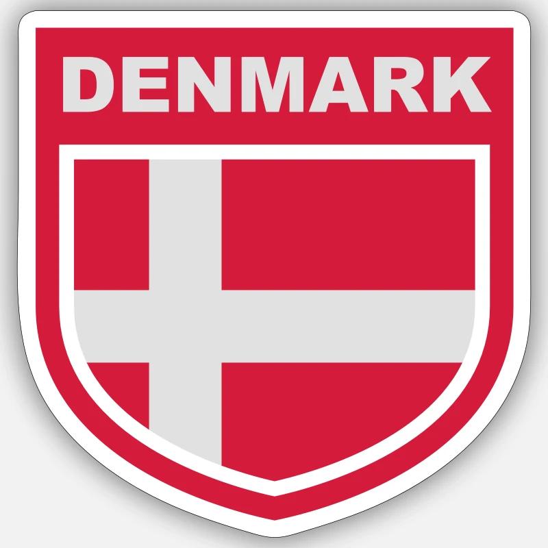 denmark_emblem - Sticker size S (10 x 10 cm) - white matte