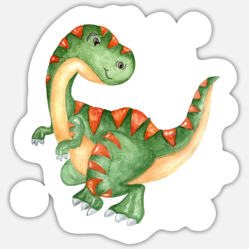 Dinosaurier - Sticker Größe S (10 x 10 cm) - Mattweiß
