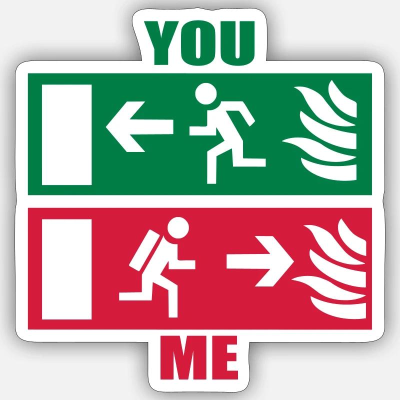 fire brigade - Sticker size S (10 x 10 cm) - white matte
