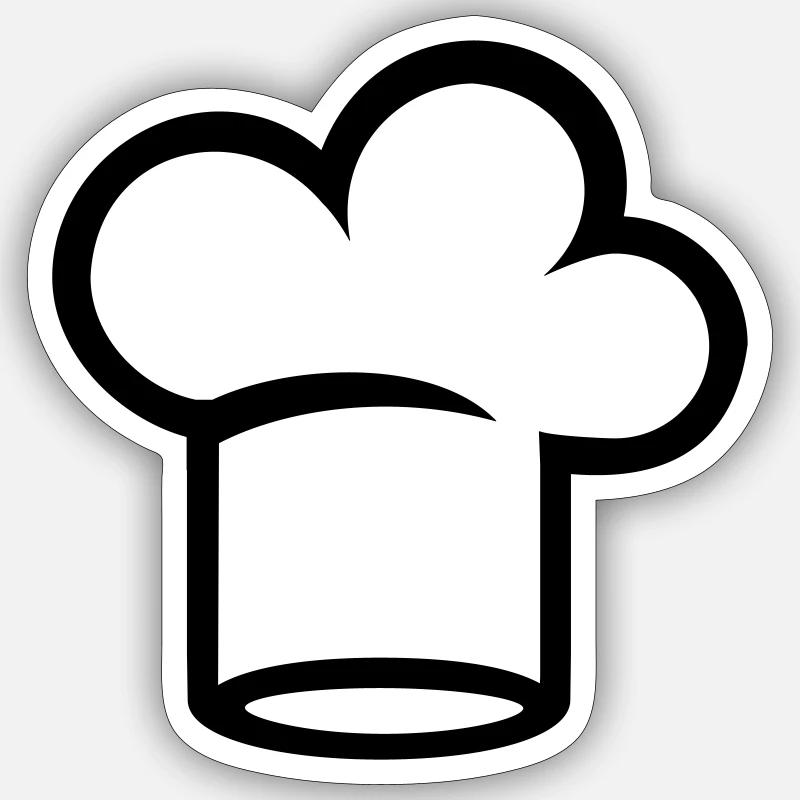 Chef cook - Sticker size S (10 x 10 cm) - white matte