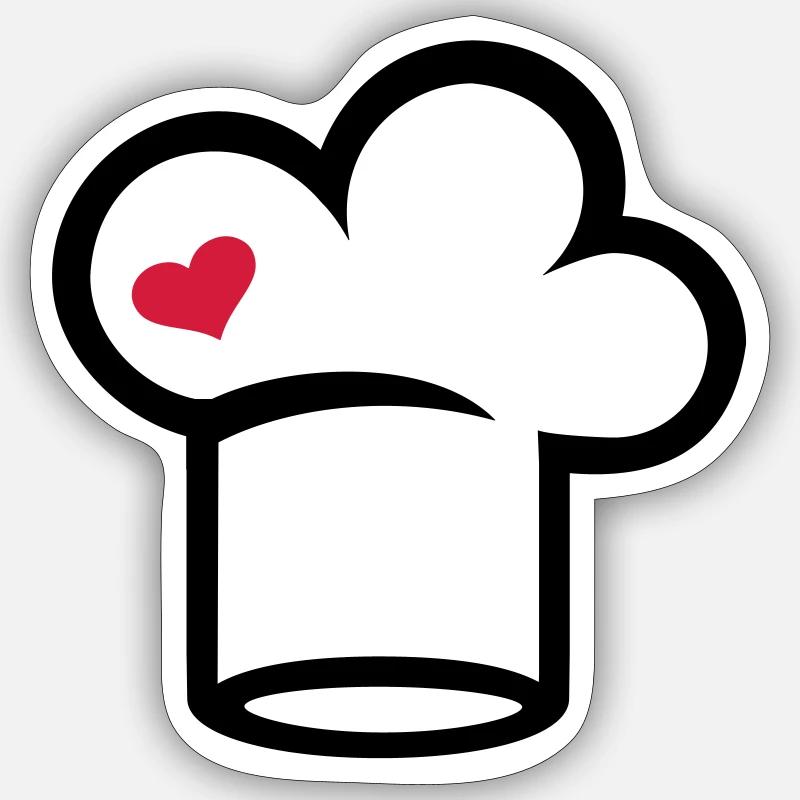 Kochmütze Sticker Größe S (10 x 10 cm)