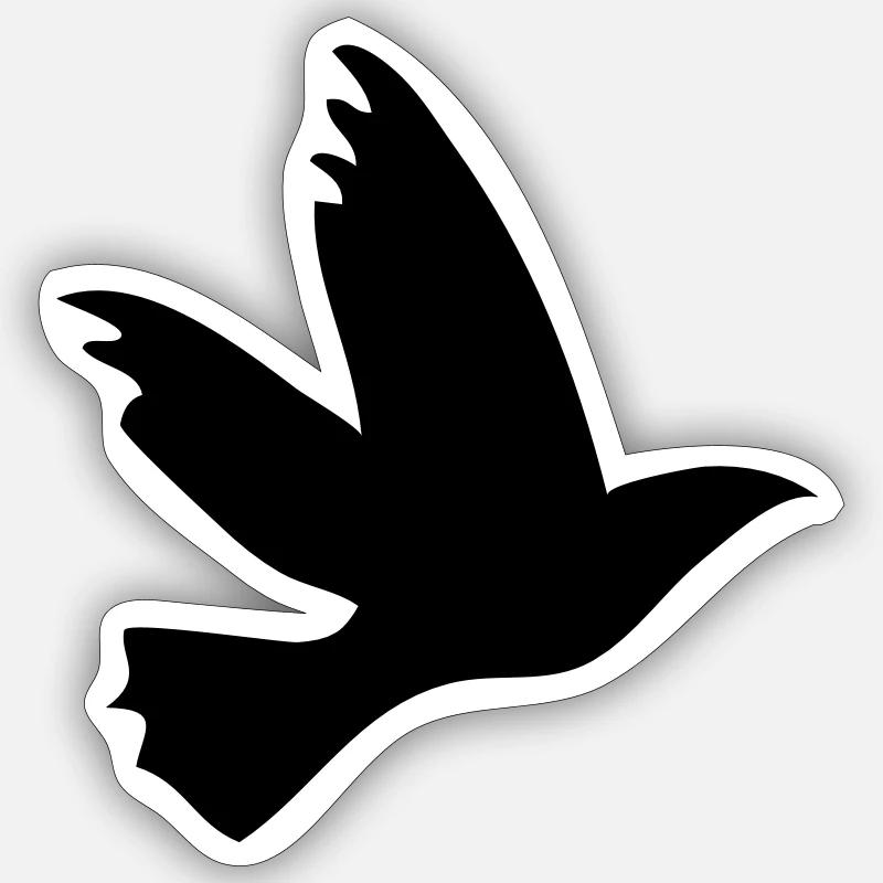 flyng_bird - Sticker taille S (10 x 10 cm) - blanc mat