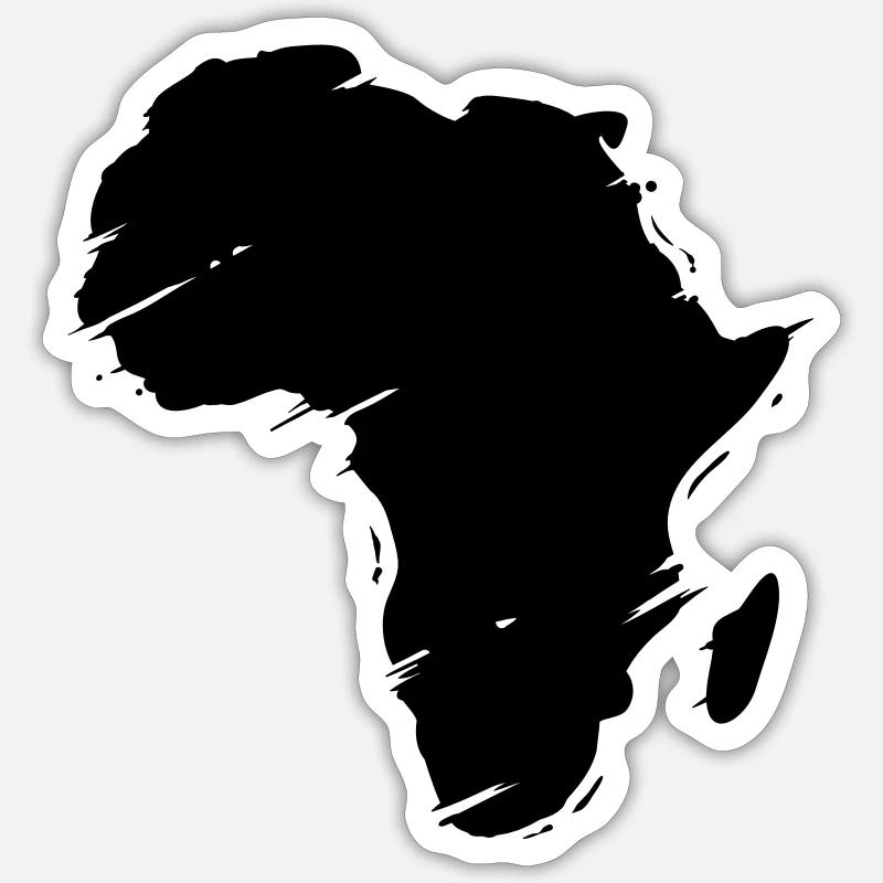 afrika - Sticker Größe S (10 x 10 cm) - Mattweiß