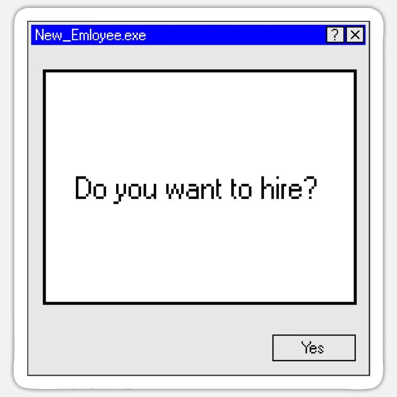 Job interview Vorstellungsgespräch - Sticker Größe S (10 x 10 cm) - Mattweiß