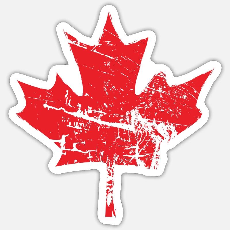 Canadian Maple Leaf - Sticker size S (10 x 10 cm) - white matte