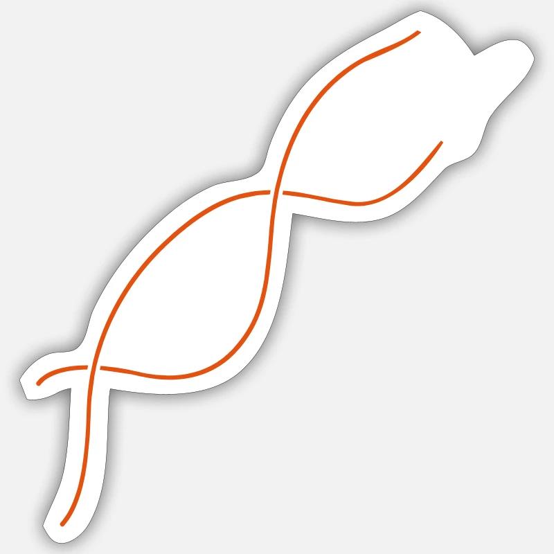 Glider glider glide gift - Sticker size S (10 x 10 cm) - white matte