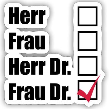 Doctor - Sticker size S (10 x 10 cm) - white matte - Front