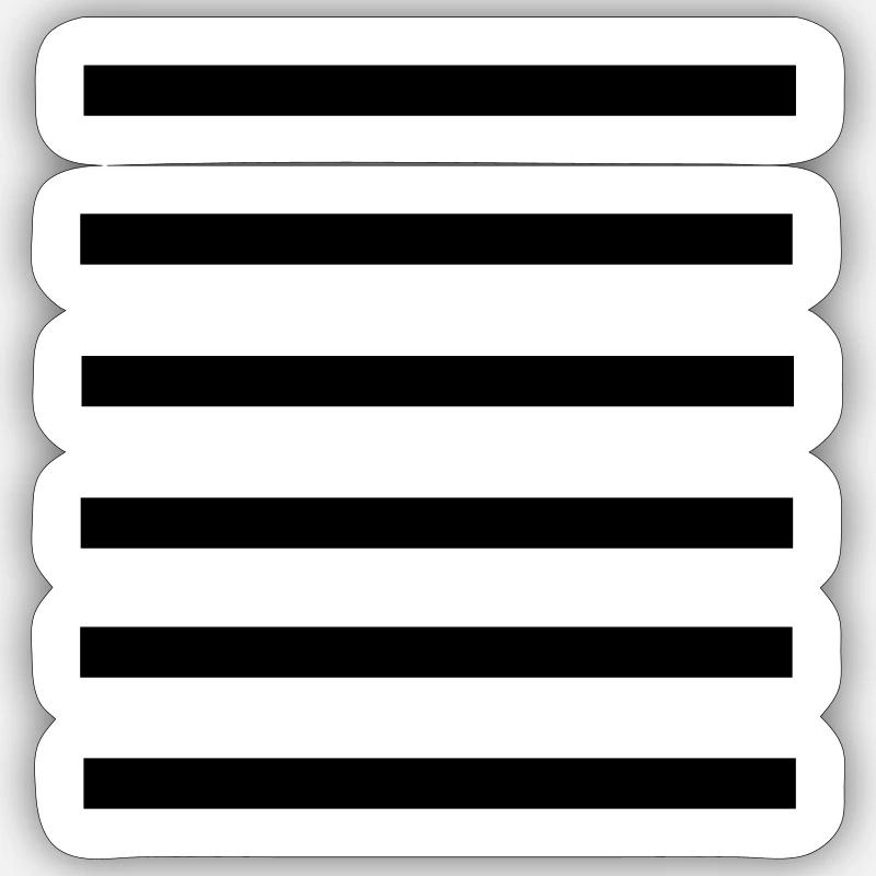stripes_pattern_line - Sticker taille S (10 x 10 cm) - blanc mat