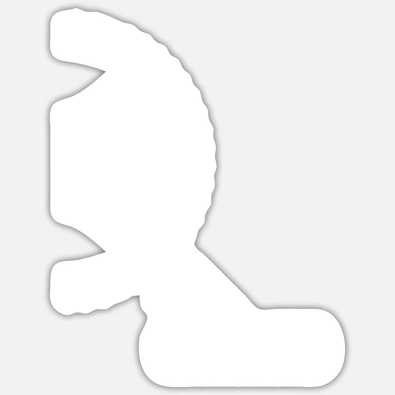 VTT sport VTT - Sticker taille S (10 x 10 cm) - blanc mat