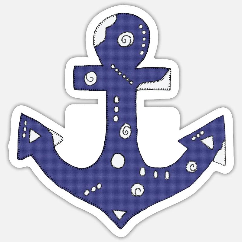 Anker - Sticker Größe S (10 x 10 cm) - Mattweiß