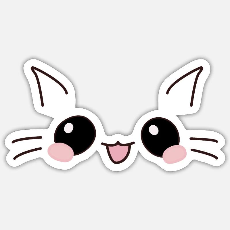 KittyCat - Sticker Größe S (10 x 10 cm) - Mattweiß