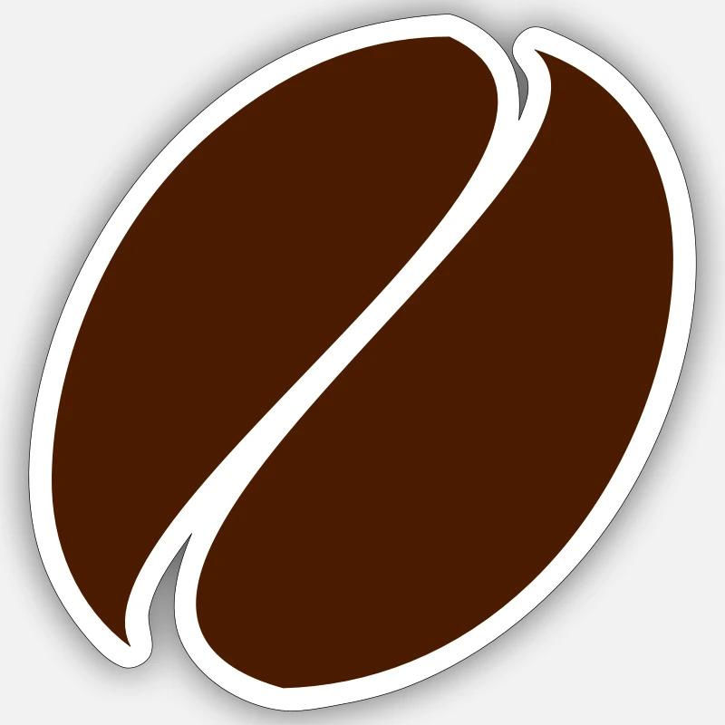 Coffee Bean - Sticker size S (10 x 10 cm) - white matte