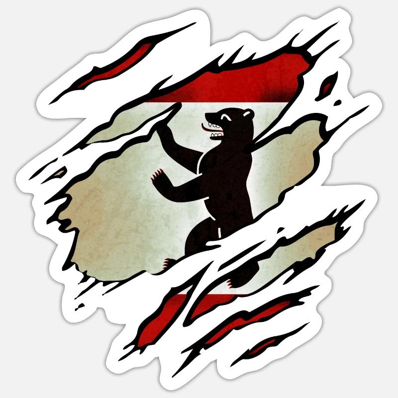 Torn Berlin - Design - Sticker size S (10 x 10 cm) - white matte