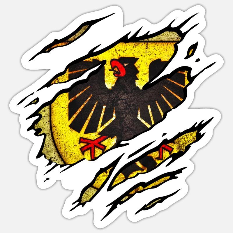 Dortmund - Dortmund déchiré - Sticker taille S (10 x 10 cm) - blanc mat
