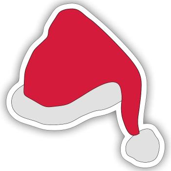 Jour de Noël - Sticker taille S (10 x 10 cm) - blanc mat - Devant