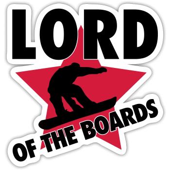 Lord of the boards - Sticker Größe S (10 x 10 cm) - Mattweiß - Vorne