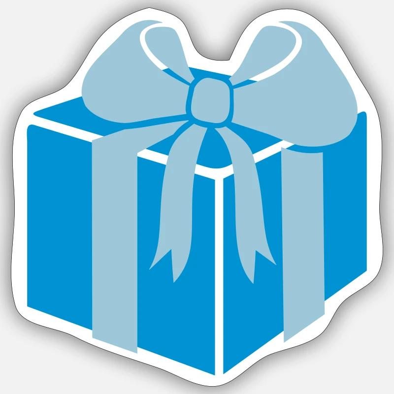 Geschenk - Sticker Größe S (10 x 10 cm) - Mattweiß