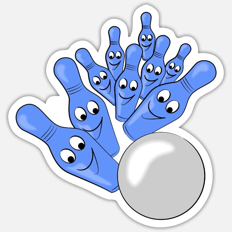 bowling Sticker taille S (10 x 10 cm)