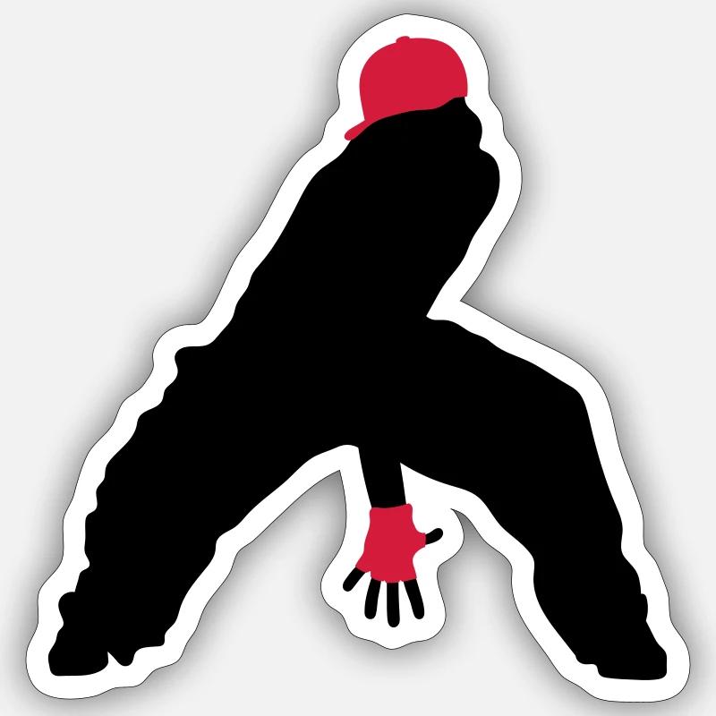 Hip Hop - Sticker Größe S (10 x 10 cm) - Mattweiß