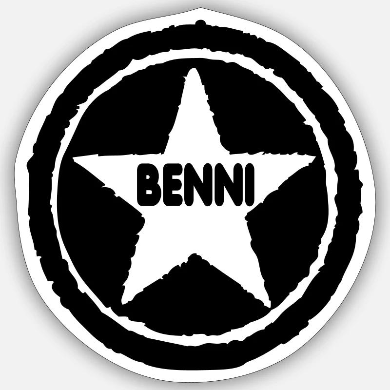 Benni - Sticker Größe S (10 x 10 cm) - Mattweiß