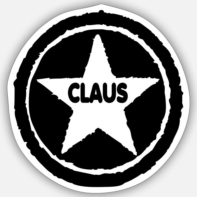 Claus Sticker Größe S (10 x 10 cm)