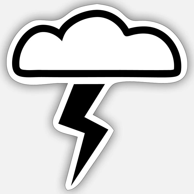 Thunderstorm Sticker size S (10 x 10 cm)