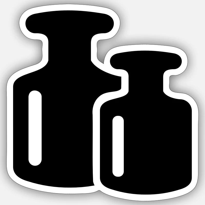 Poids Sticker taille S (10 x 10 cm)