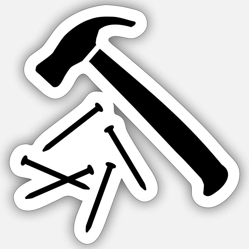 Hammer Sticker size S (10 x 10 cm)