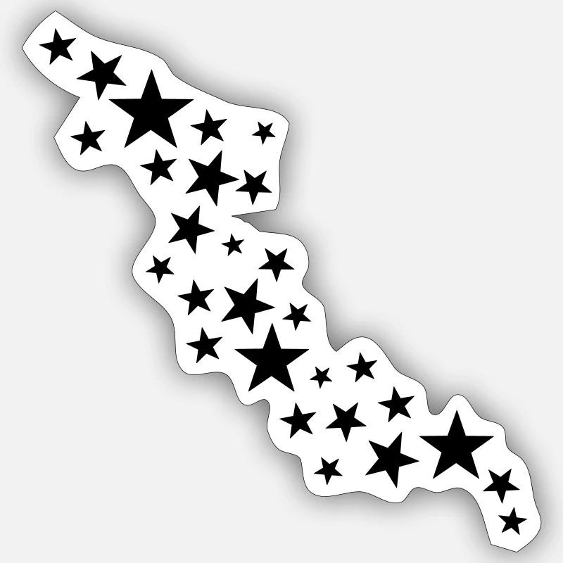 Stars - Sticker size S (10 x 10 cm) - white matte