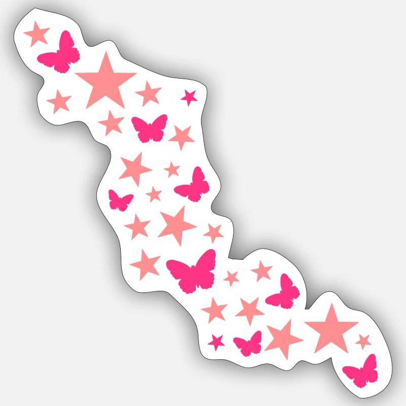 Schmetterlinge - Sticker Größe S (10 x 10 cm) - Mattweiß