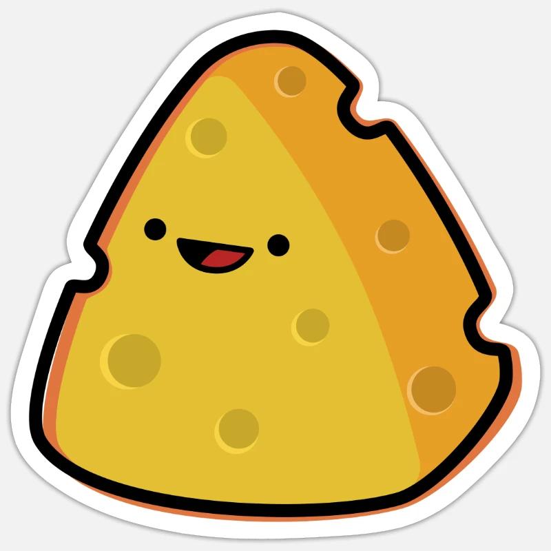 Du fromage - Sticker taille S (10 x 10 cm) - blanc mat